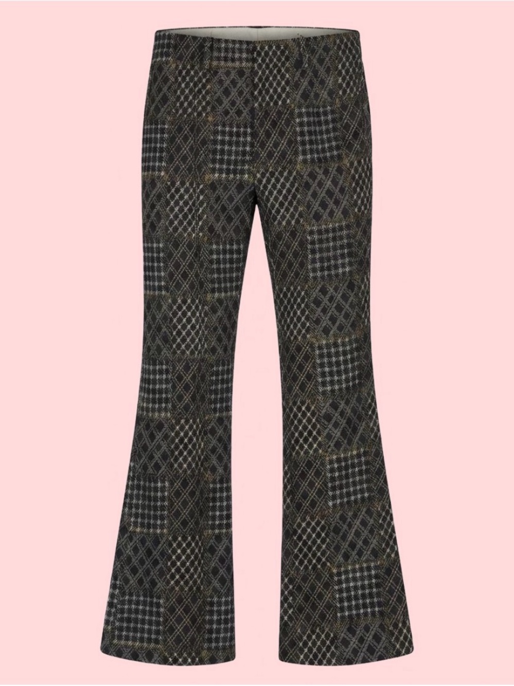 Geometric Patterned Flared Stretchy Pants Size S Yoga Comfy Boho